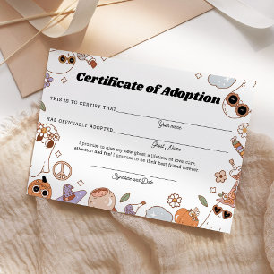 Spooky Groovy Certificado de Adopción Ghost de Hal