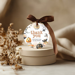 Spooky Halloween Gracias Etiqueta