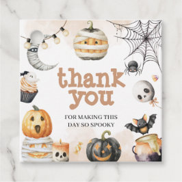 Spooky Halloween Gracias Etiqueta