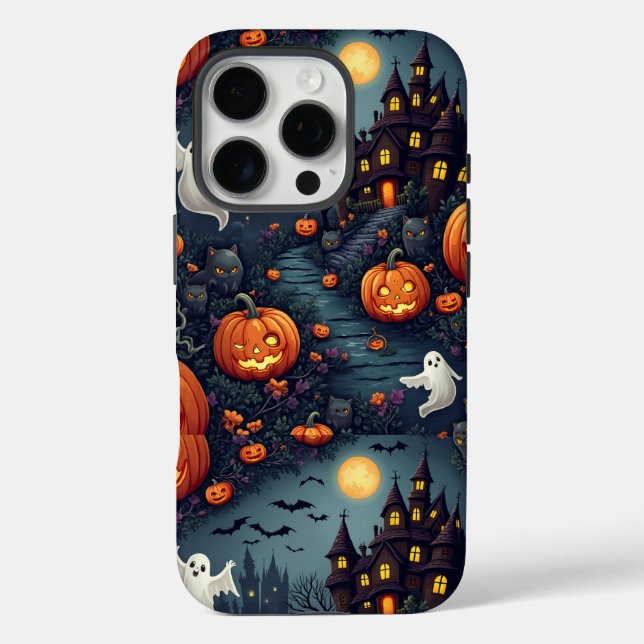 Spooky Halloween Haunted Night iPhone 16 Pro Funda (Reverso )