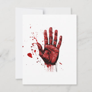 SPOOKY HALLOWEEN TARJETA DE INVITACIÓN SANGRE RSVP