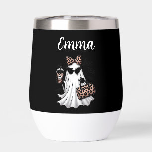 Spooky Moda Nombre personalizado Leopard Holiday H