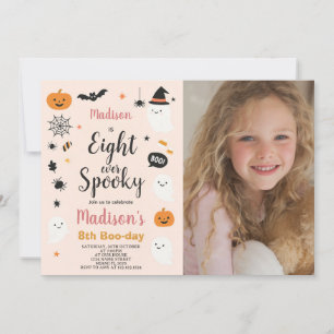 Spooky Ocho niños Halloween Invitación al cumpleañ