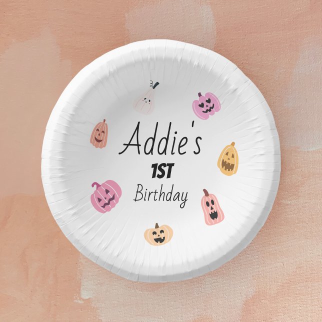 Spooky One | 1.ª vajilla de cumpleaños | Calabaza  (Subido por el creador)