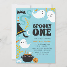 SPOOKY ONE Invitación de Fantasma de Niño Moderna