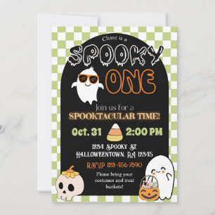 Spooky One, tema retro Invitación al primer cumple