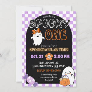 Spooky One, tema retro Invitación al primer cumple