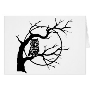 Spooky Owl in Tree