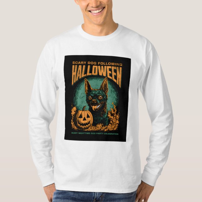 Spooky Pup - Camiseta de Fiesta de perro de Hallow (Anverso)