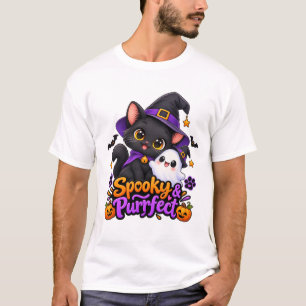 Spooky & Purrfect – Camiseta de gato de Halloween