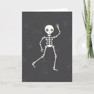 Spooky Skeleton Halloween Tarjeta de felicitación