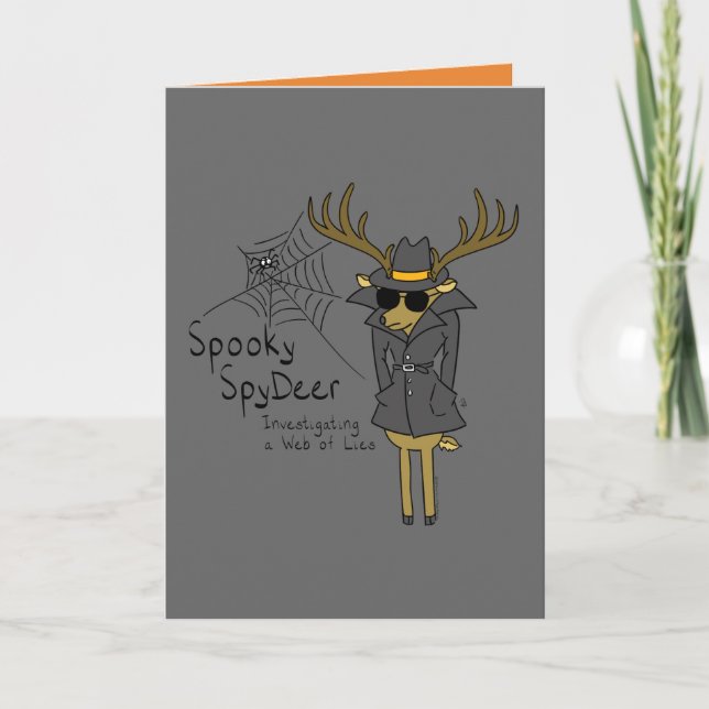 Spooky SpyDeer - Graciosa tarjeta de saludo de Hal (Anverso)
