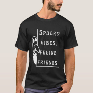 Spooky Vibes Feline Friends | Camiseta del hombre