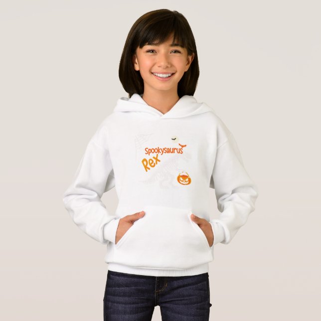 Spookysaurus Rex Halloween Hoodie | Cute T-Rex (Anverso completo)