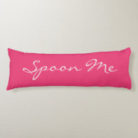 "Spoon Me" nombre personalizado y almohada de cuer