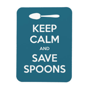Spoonie-Guarde imán tranquilo y de la reserva de