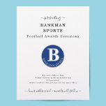 Sports Award Banquet Football Softball Flyer<br><div class="desc">Easily customize this simple and classic sports award banquet flyer!  Use for your school,  business,  church,  or community football,  softball,  baseball,  soccer,  etc. league.</div>