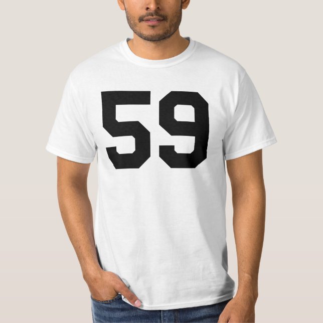 Sports Jersey Black Favorite Lucky Number #59 (Anverso)