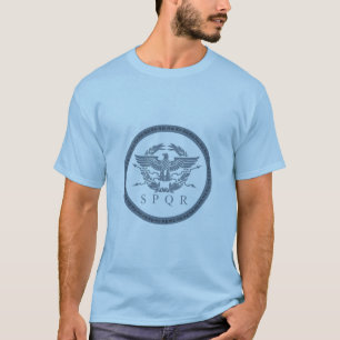 SPQR la camisa de manga larga del emblema del