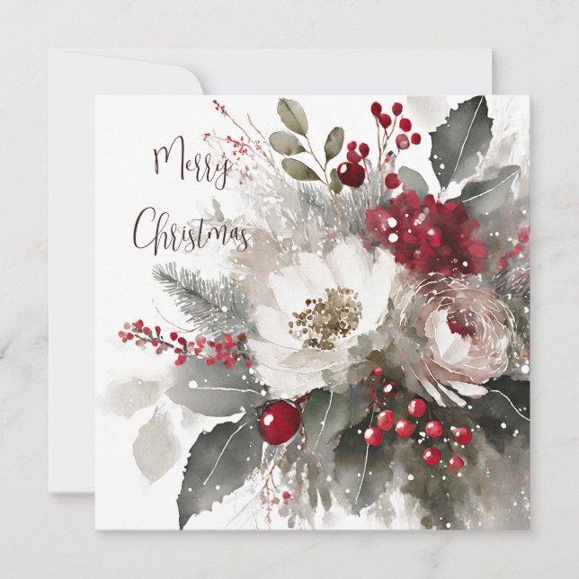 Spray de Navidad acuarela vintage personalizado (Anverso)