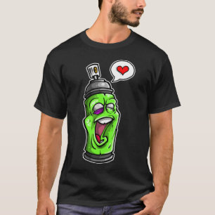 Spray puede amar la camiseta del graffiti