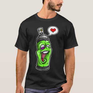 Spray puede amar la camiseta del graffiti