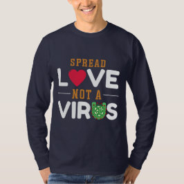 Spread love nota virus Camiseta básica de manga la