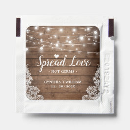 Spread Love Rustic Wood Twinkle Lights Boda