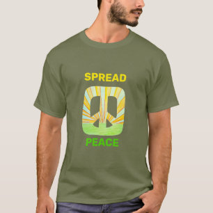 Spread Peace Rays envía una camiseta oscura bási