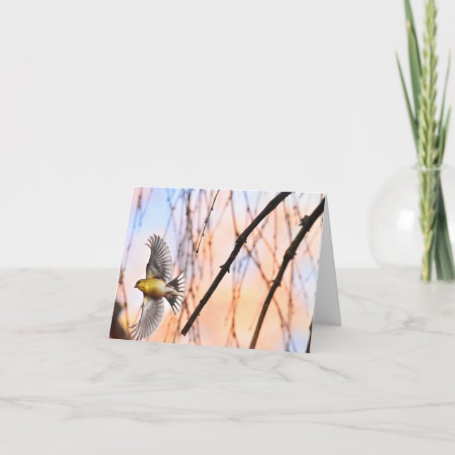 "Spread Your Wings" (Goldfinch) - Tarjeta de nota  (Anverso)