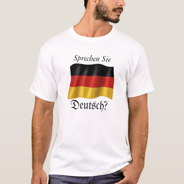 "Sprechen camiseta básica de Sie Deutsch" (Anverso)