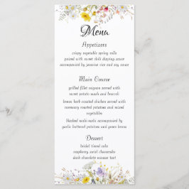 Spring Blossom Wedding Menu