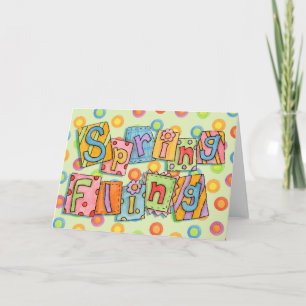 Spring Fling - Tarjeta de saludo