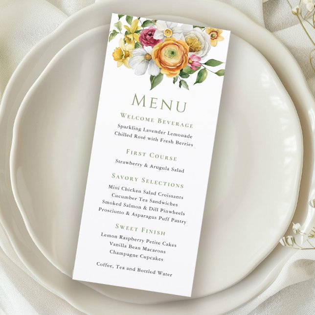 Spring Floral Garden Party Menu (Subido por el creador)