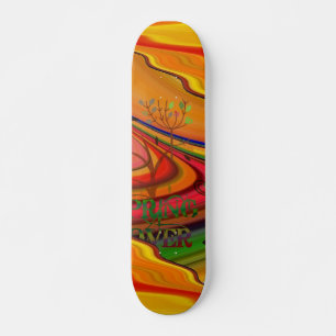 Spring Lover Abstract Art  Skateboard