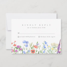 Spring Wildflower Boho Garden Wedding RSVP