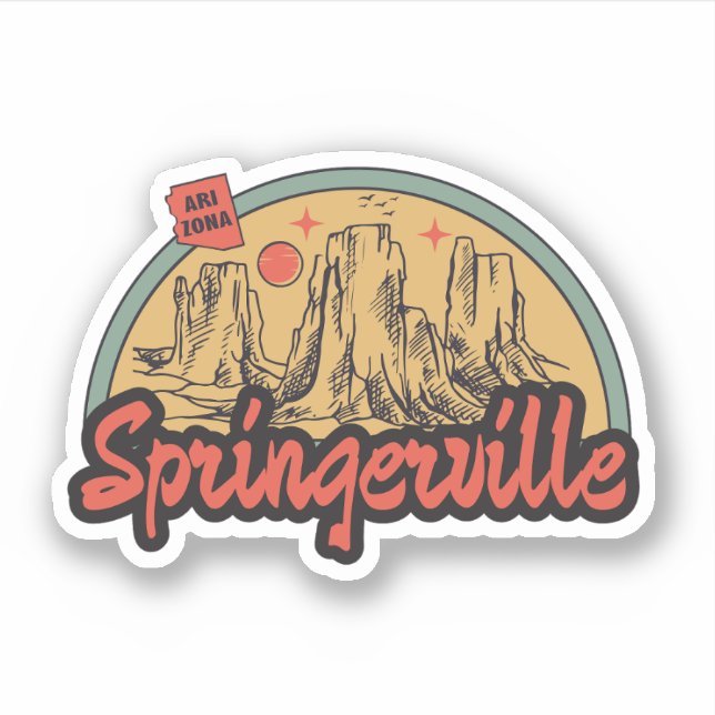Springerville, Pegatina de Arizona (Anverso)
