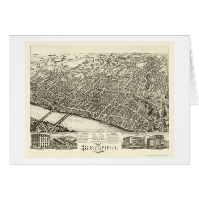 Springfield, mapa panorámico de las MAMÁES - 1875 (Anverso (Horizontal))