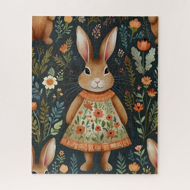 Springtime Bunny Magic Puzzle (Vertical)