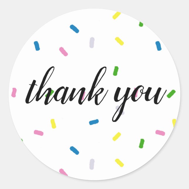 Sprinkle Gracias A Los Pegatinas De La Fiesta De C (Anverso)