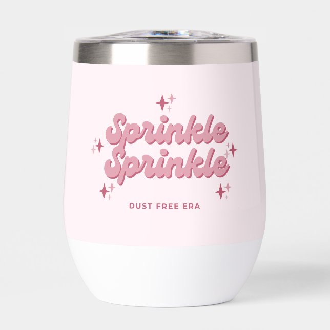 Sprinkle Sprinkle Tumbler de vino termal rosa (Frente)