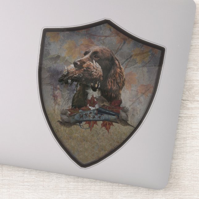 Sprocker Spaniel, Pegatina de arte de perro de arm (Detalle)