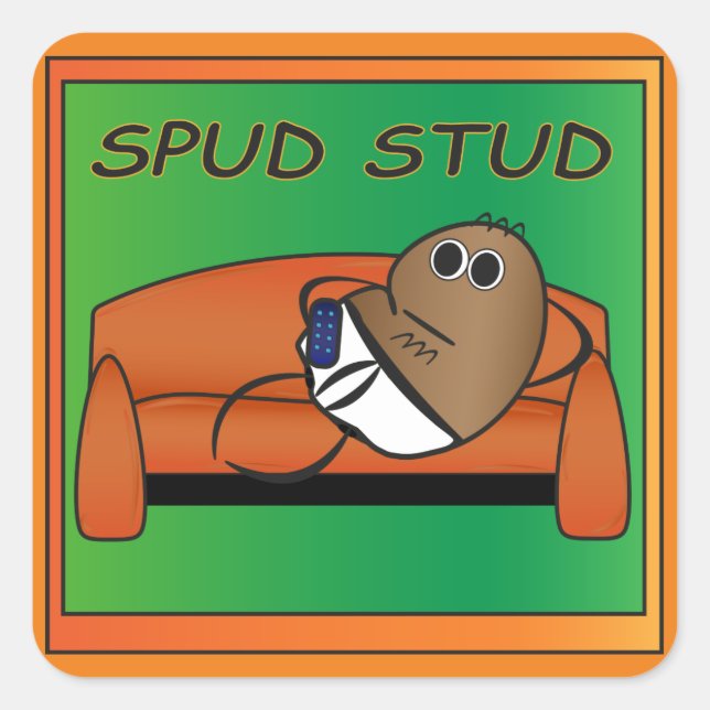 Spud Stud Pegatina (Anverso)