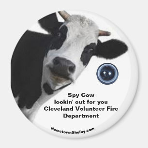 Spy Cow mira hacia ti imán divertido CVFD