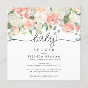 SQ floral de la acuarela dulce de las invitaciones