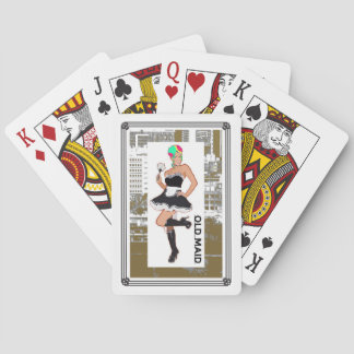 sqrblbls de criada antigua jugando cartas