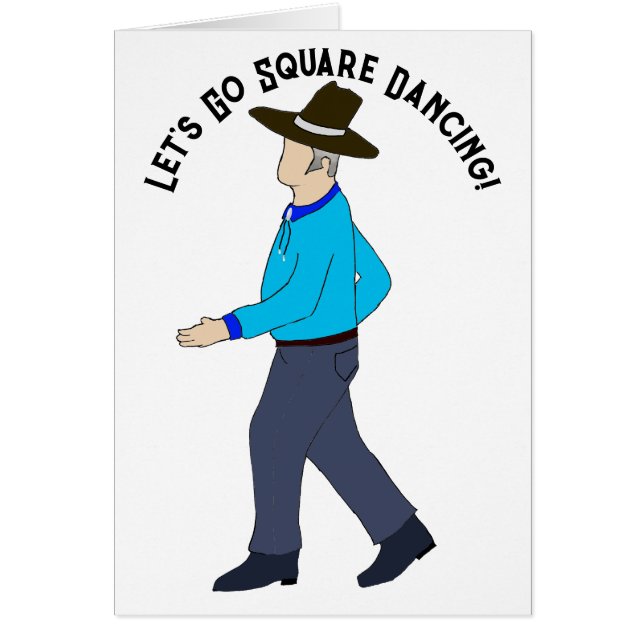 Square Dance Man  Greeting (Frente)