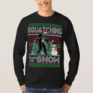 Squatching through the Snow Bigfoot Ugly Sweater C