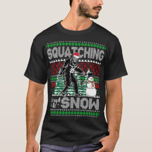 Squatching through the Snow Bigfoot Ugly Sweater C