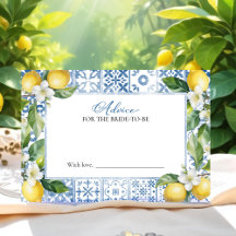 Squeeze Bridal Shower Advance para la tarjeta de n